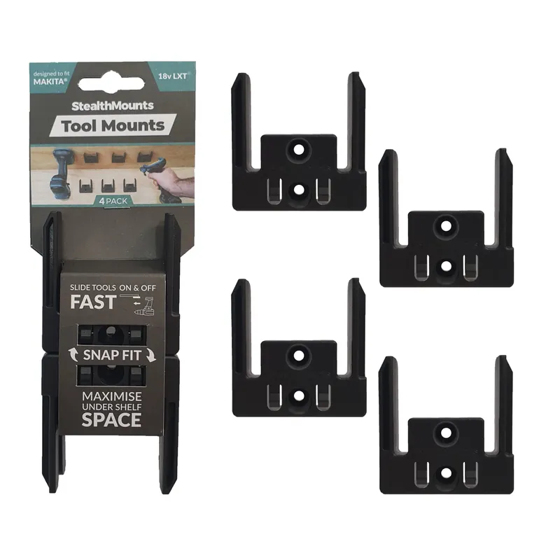 StealthMounts TM-MK18-BLK-4 - Support de machine (4pcs) pour Makita LXT - noir