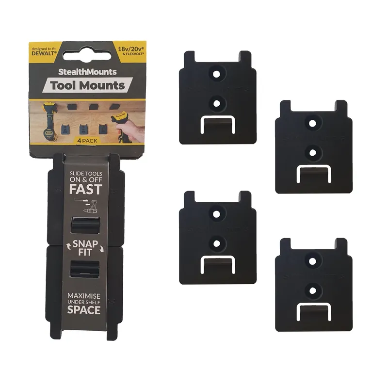 StealthMounts TM-DW18-BLK-4 - Support de machine (4pcs) pour DeWALT XR - noir