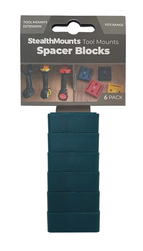 StealthMounts TMSPACE-BLU-6 Blocs d‘écartement pour support d‘outils - 12 mm - pour Makita LXT - Bleu - 6 pièces