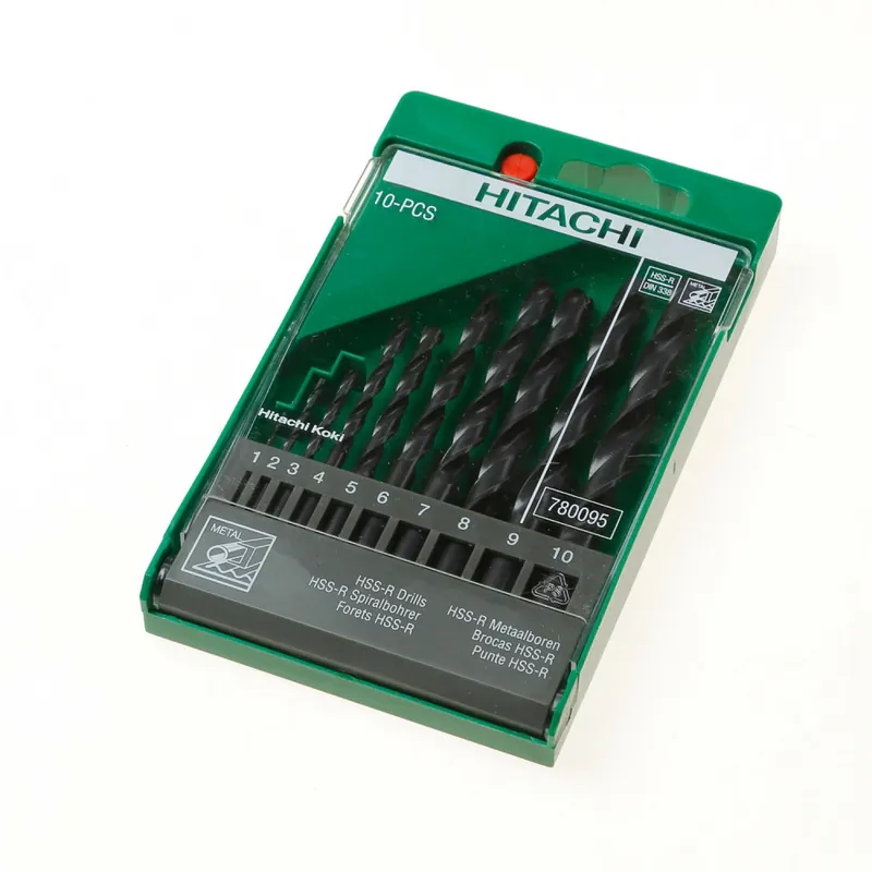 HiKOKI 780095 Jeu de 10 forets à métaux HSS-R