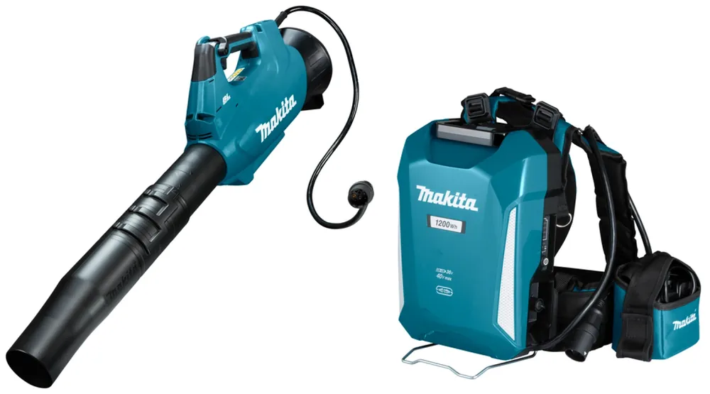 Makita UB001CX2 Corps de souffleur à batterie Li-Ion 36 V avec connecteur et batterie robuste incluse - 900 m³/h - sans charbon