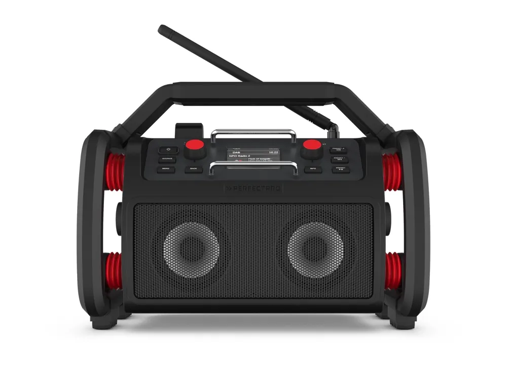 PerfectPro ROCKPRO Radio de chantier - FM RDS / DAB+ - Entrée AUX - Bluetooth - fonctionne sur secteur et batterie lithium