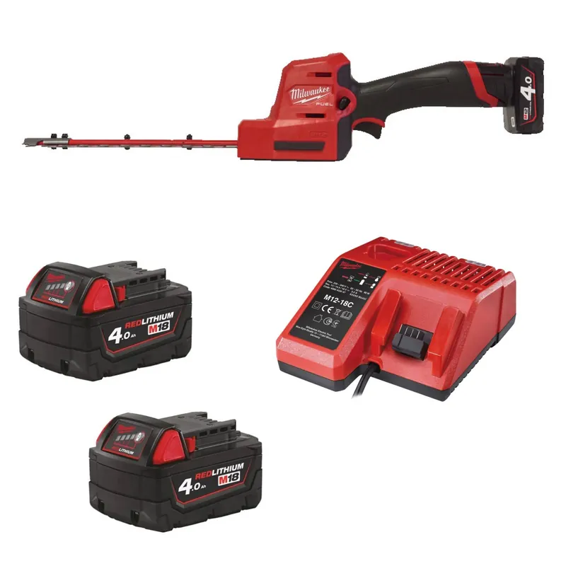 Milwaukee M12 FHT20-402 M12 FUEL 12V Li-Ion batterie Taille-haie (2x 4.0 Ah) - 200 mm - sans charbon
