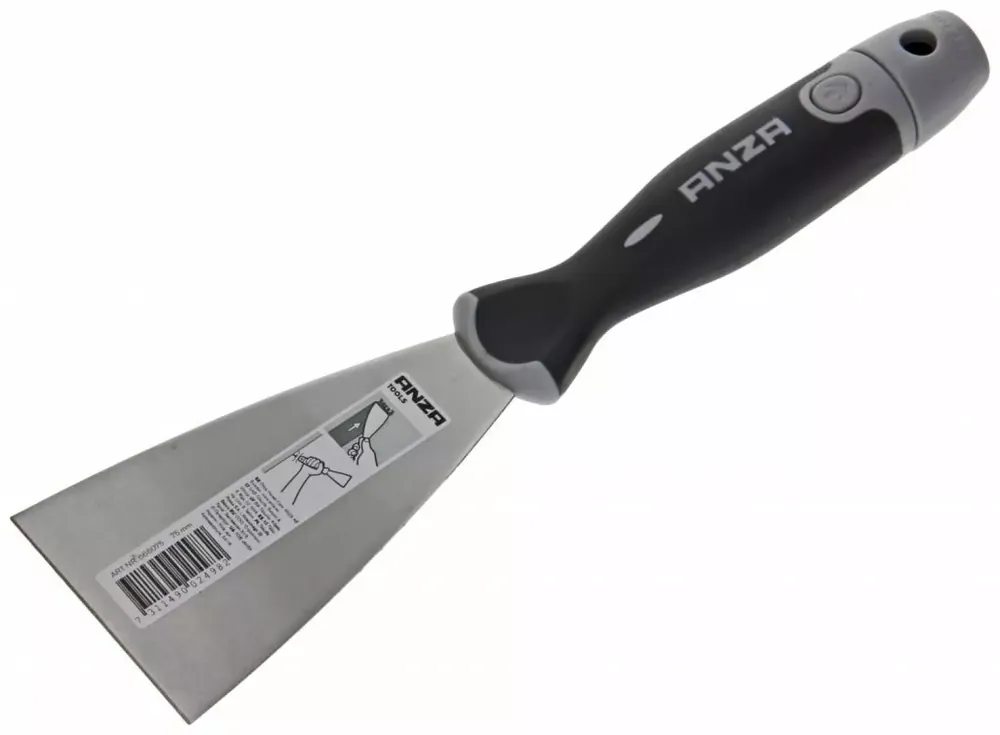 Anza PRO couteau à dégarnir softgrip inox - 75mm
