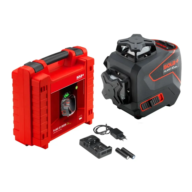 Sola PLANO 3D Green 360° Laser à croix dans un coffret - Vert