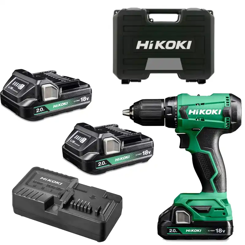 HiKOKI DS18DAWCZ 18V LI-ION Battery Drill-Screw Machine Set (2x2.0h) dans une valise