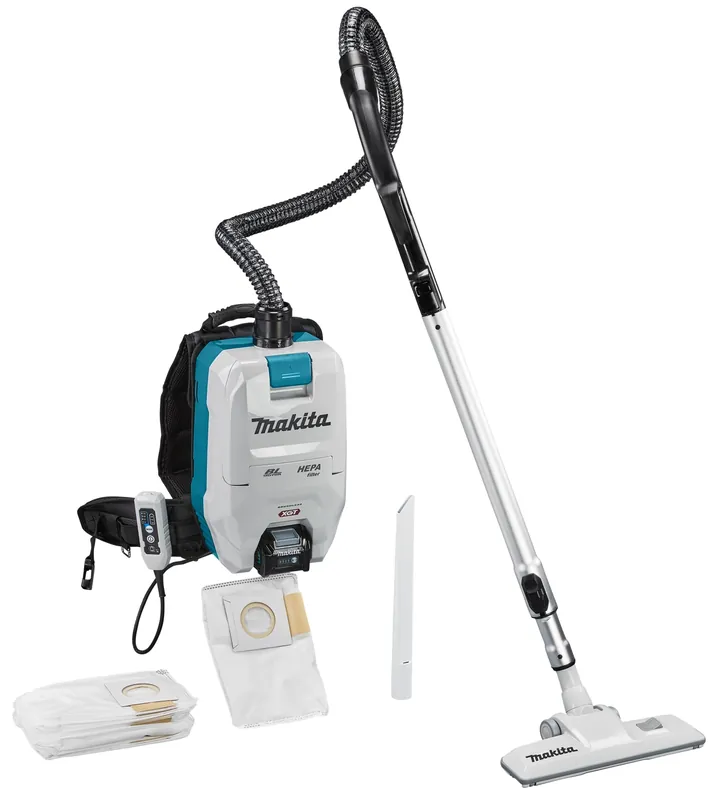 Makita VC008GM201 - Aspirateur dorsal sans-fil - 40 V Max Li-ion - Set (2 X 4,0 Ah) - 180 mbar