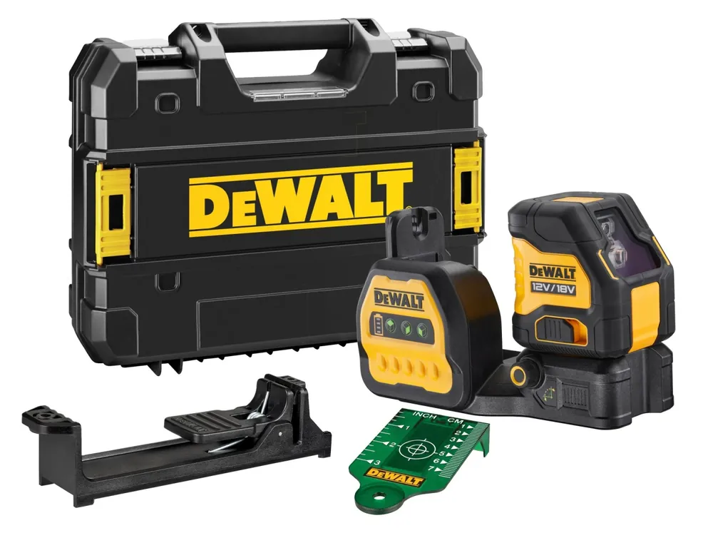 DeWALT DCE088NG18 12V / 18V Li-ion XR Accu Laser à croix auto-nivelant dans un coffret TSTAK - vert
