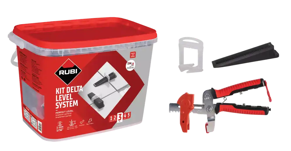 Rubi 3956 Kit système Delta Level - 1,0 mm