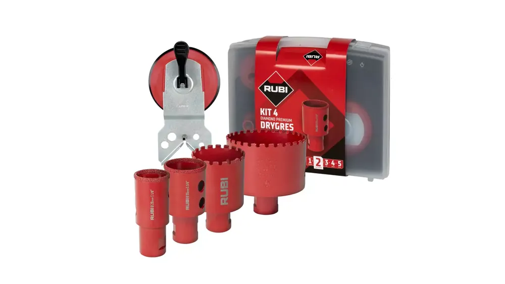 Rubi 51931 Jeux de 4 forets diamant - KIT Drygres Premium - 28/35/43/68 mm