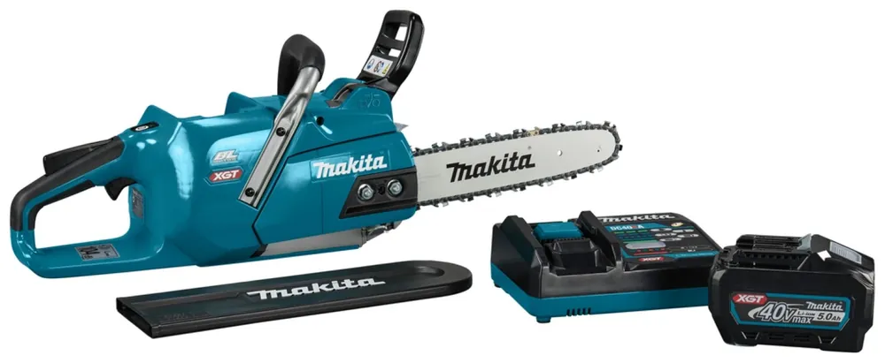 Makita UC010GT101 XGT 40 V Max set de Tronçonneuses (1x 5.0Ah) - 30 cm - sans charbon