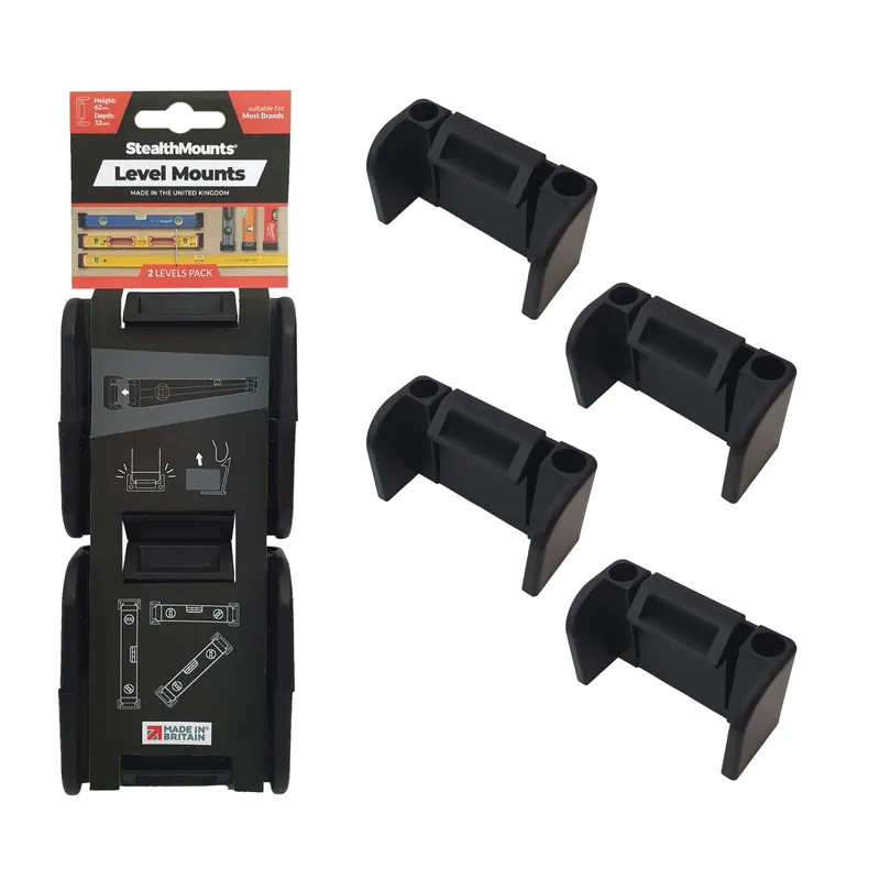 StealthMounts OM-LM-BLK-2 - Supports de niveau StealthMounts - 2 pièces