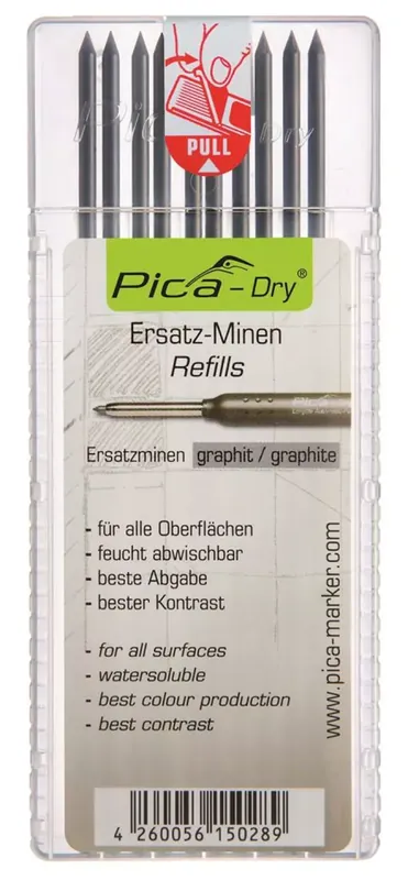 Pica 4030 Dry - Mines de rechange - graphite (10 pièces)
