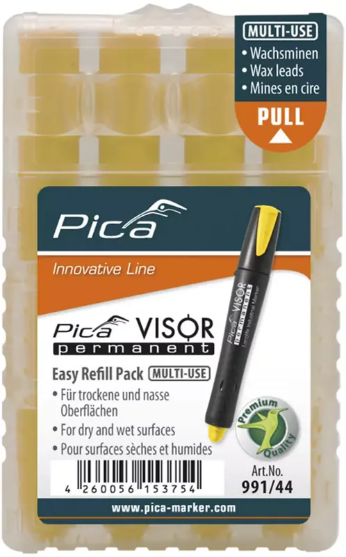 Pica 991/44 VISOR Recharge - Permanent - Jaune (4pcs)