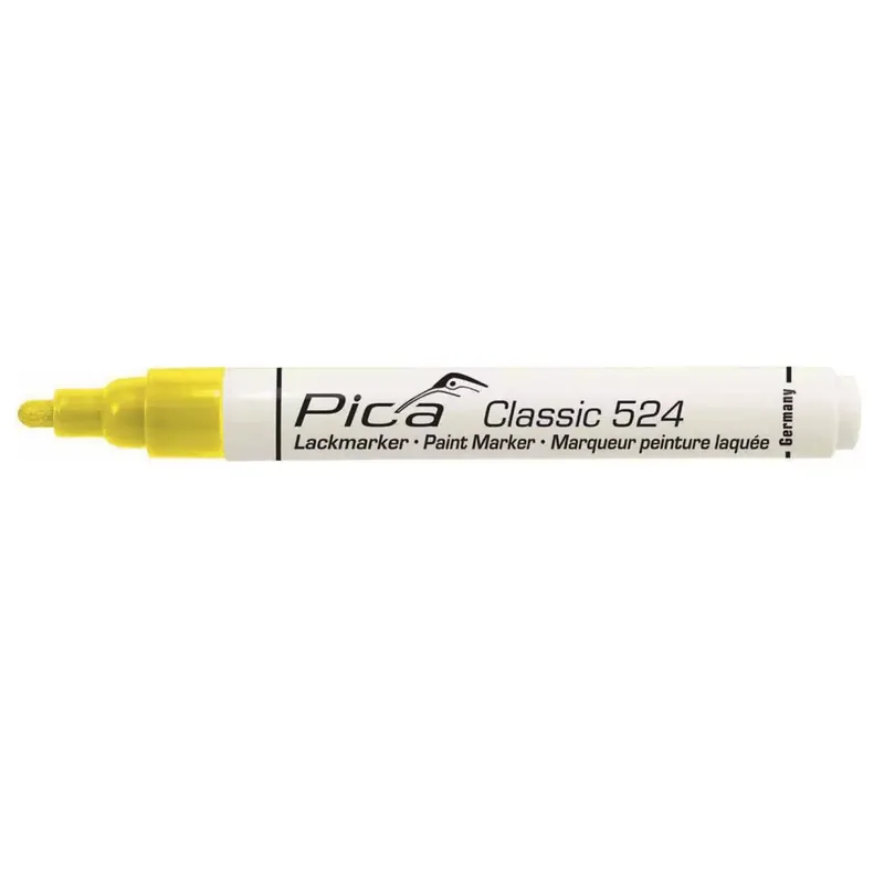 Pica 524/44-10 Marqueur peinture - Rond - Jaune - 2-4mm (10pcs)