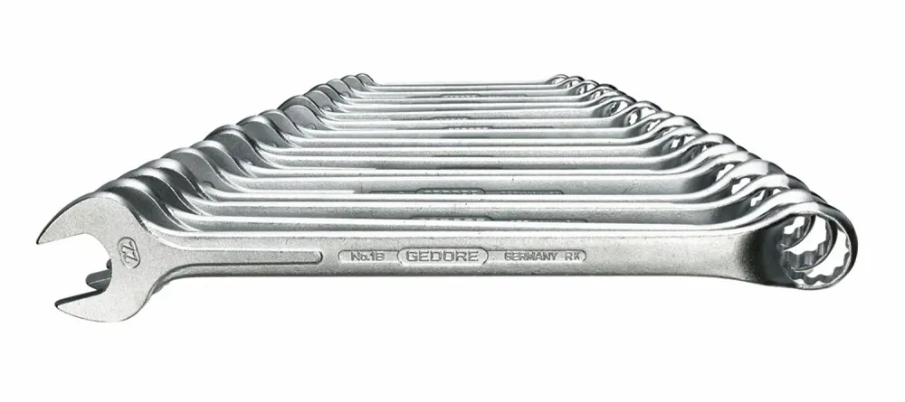Gedore 1 B-017 Jeu de clés à anneaux 17 pièces - 6-22mm