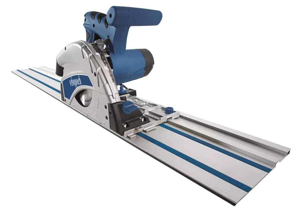 Scheppach PL55 Scie plongeante avec rail de guidage 1400mm - 1200W - 160mm