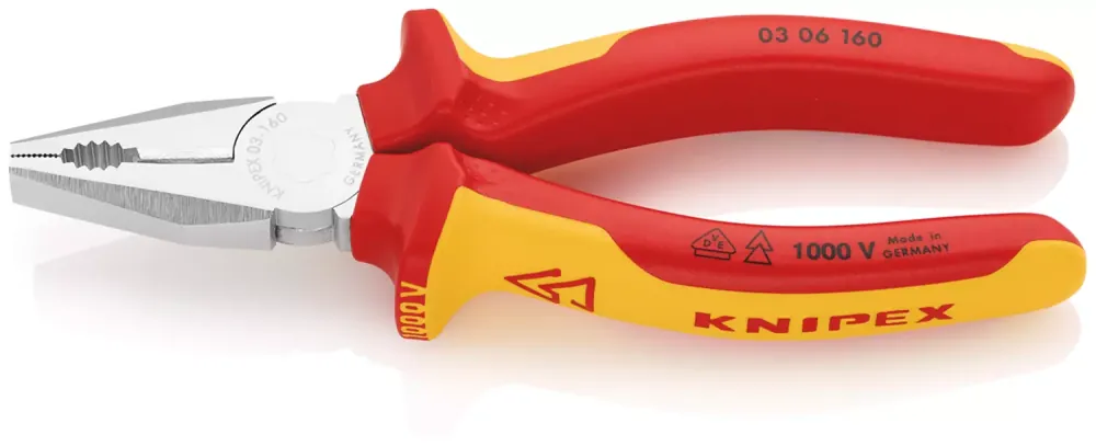 Knipex 306160 VDE Pince Universelle de Puissance - 160mm