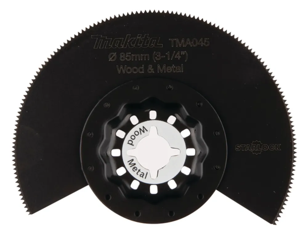 Makita TMA045 Lame segment Bi Métal à moyeu déporté Bois et Métal- 85 mm