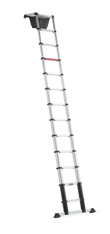 Altrex TL Smart Up Pro Échelle télescopique - Aluminium - 1 x 13 échelons - hauteur de travail max. 4,85 m - avec barre de stabilité