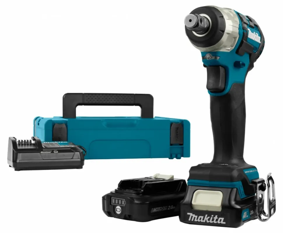 Makita TW161DSAJ Boulonneuse à chocs sans-fil - 12V Li-ion - 2 batteries 2,0 ah - MAKPAC - 165 Nm - 1/2‘‘