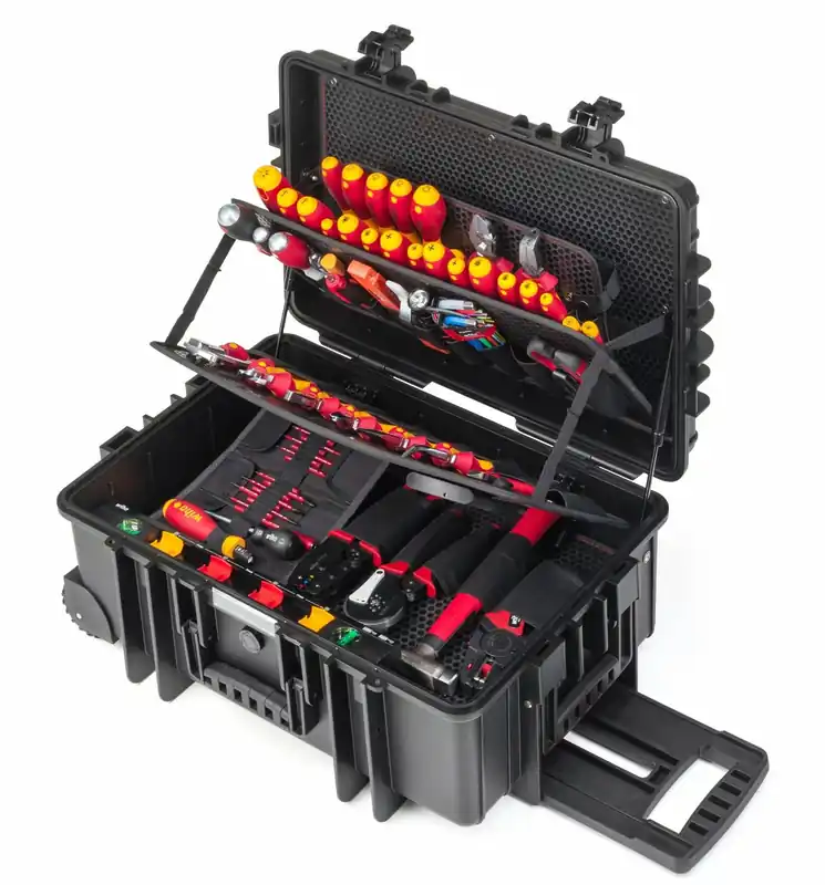 Wiha 42069 Jeu d‘outils électricien Competence XXL II Mélangé - 115 pcs dans un coffret