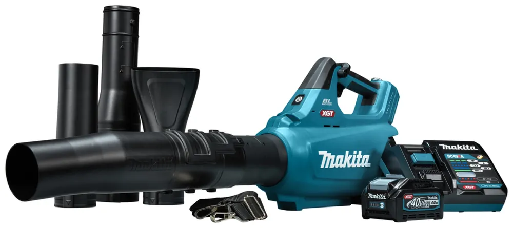 Makita UB001GM101 XGT 40V Max Li-Ion batterie souffleur de feuilles (1x 4,0Ah) - 230 km/h