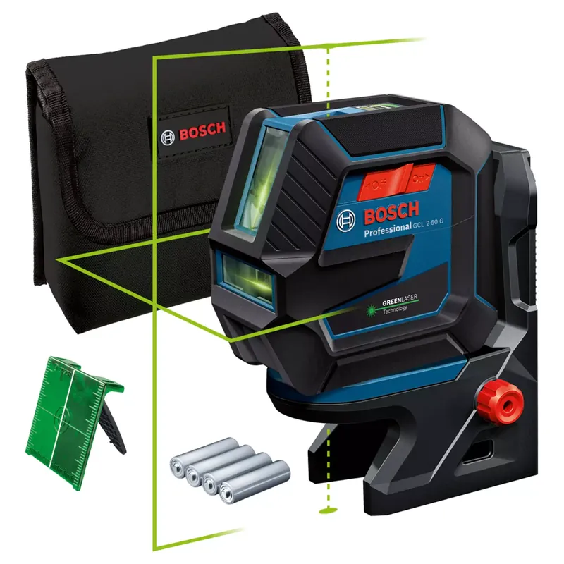Bosch GCL 2-50 G Laser à croix + support dans une mallette de rangement - 15 m