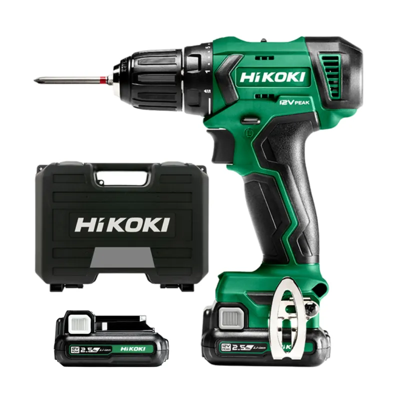 HiKOKI DS12DAWFZ - Set perceuse visseuse Li-Ion 10,8V - 12V (2x batterie 2.5Ah) - 38 Nm