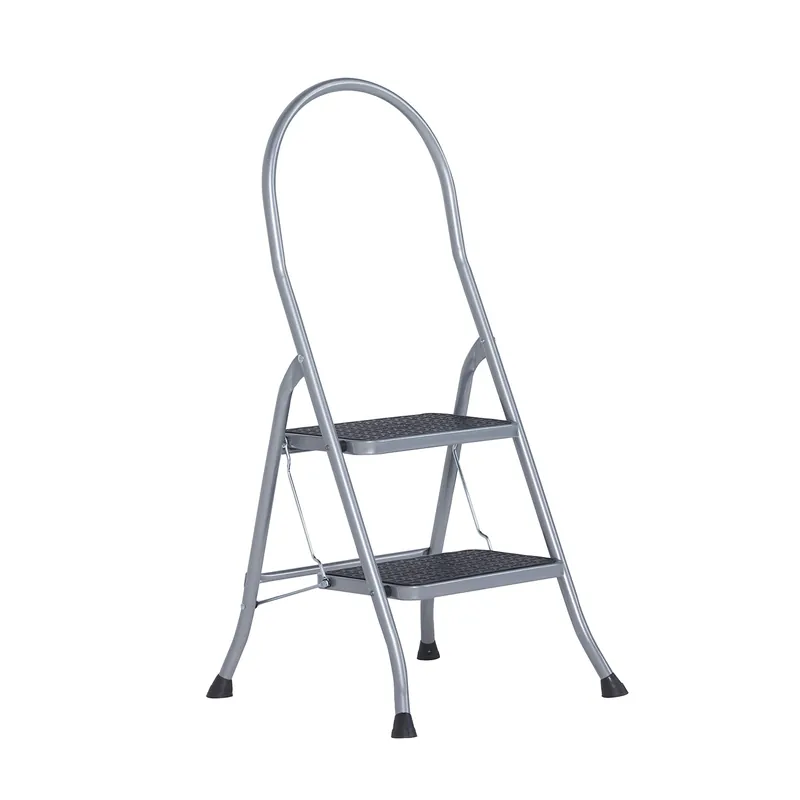 Altrex Cromato Silver Échelle ménagère - Aluminium - 2 marches - avec barre de sécurité - hauteur de travail max. 2,47 m