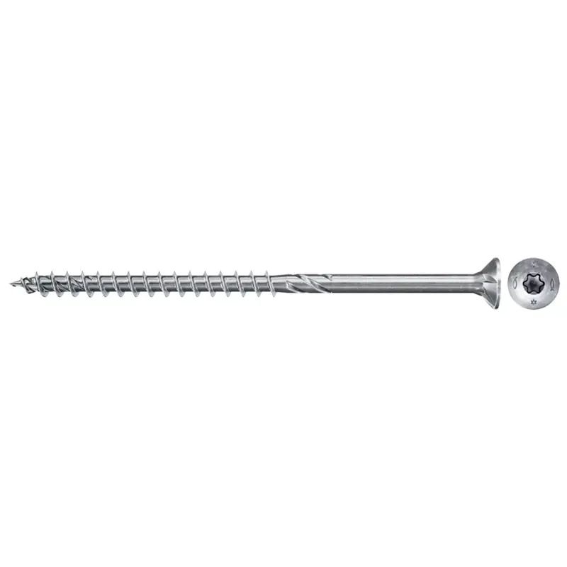 Fischer - Vis Power-Fast II CTP 6,0X200 - pcs 50 - Tête fraisée - empreinte TX - zingué blanc - filetage partiel