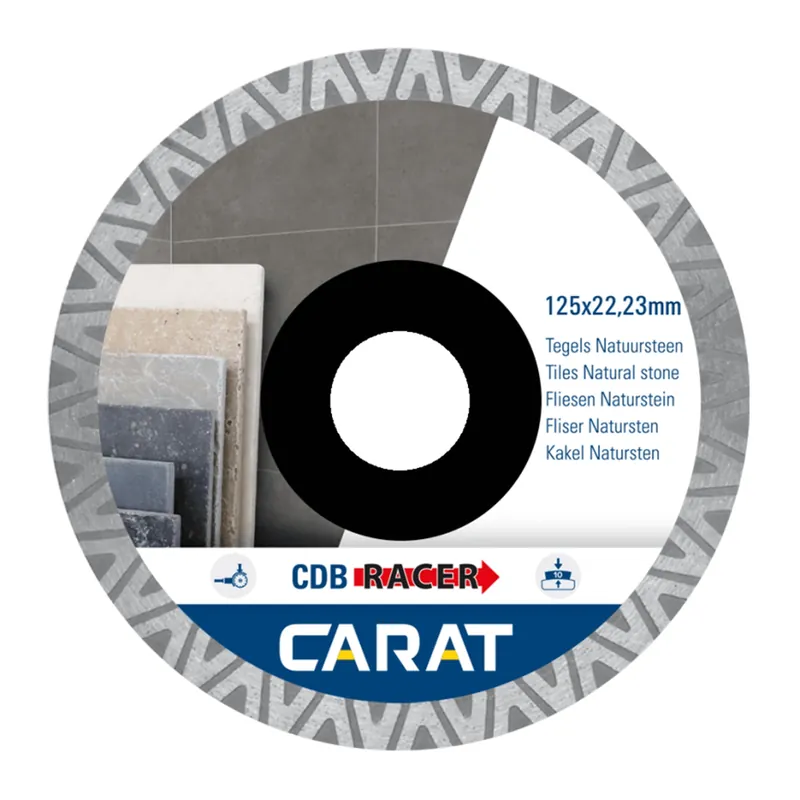 Carat CDBM125300 Lame de scie diamantée Racer - 125 x 22.23 mm - Carrelage/Pierre naturelle