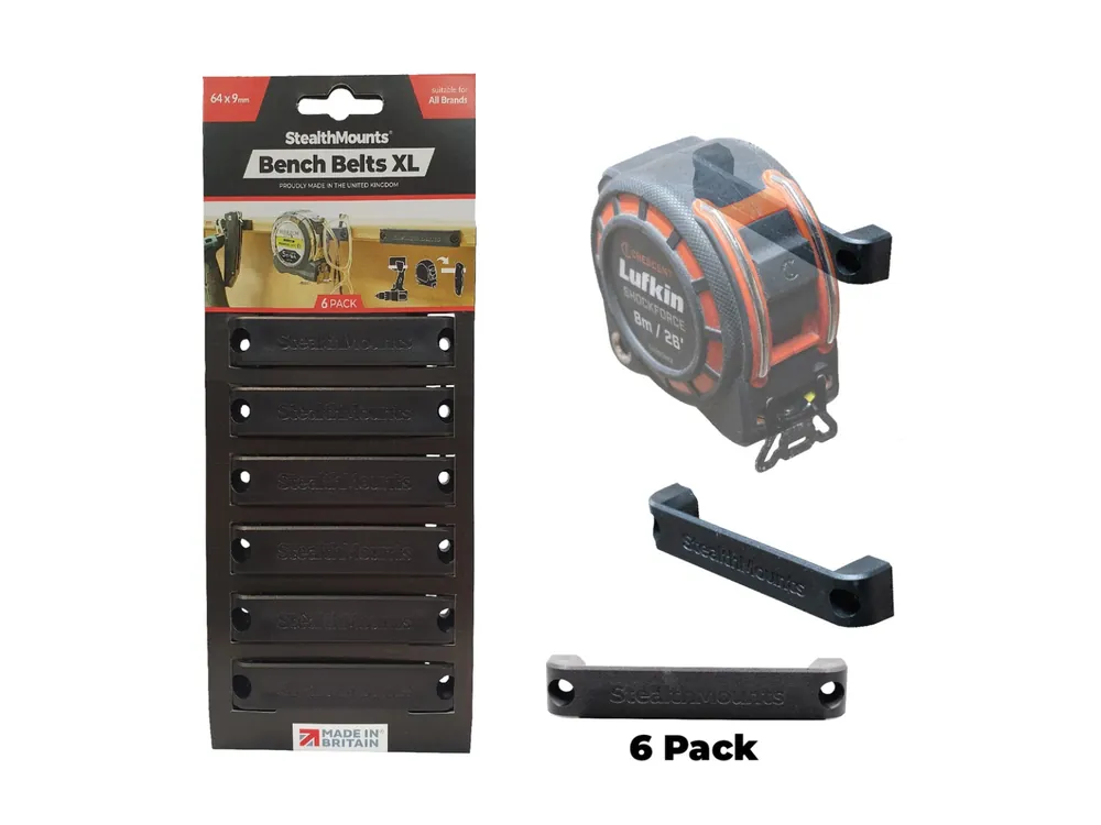 StealthMounts BB-XL-BLK-6 Sangle XL - Noir - 6 pièces