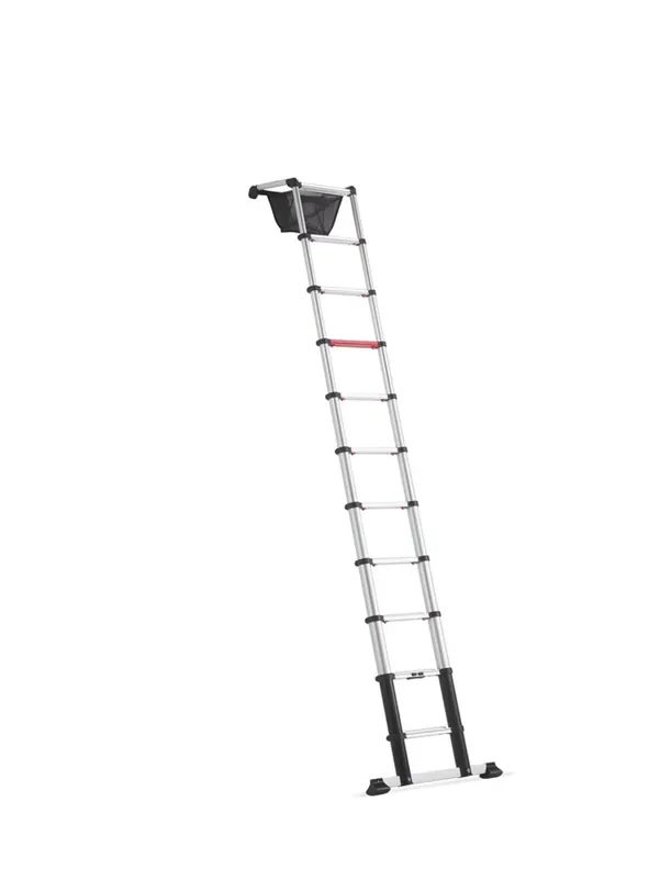 Altrex TL Smart Up Pro Échelle télescopique - Aluminium - 1 x 11 échelons - hauteur de travail max. 4,3 m - avec barre de stabilité