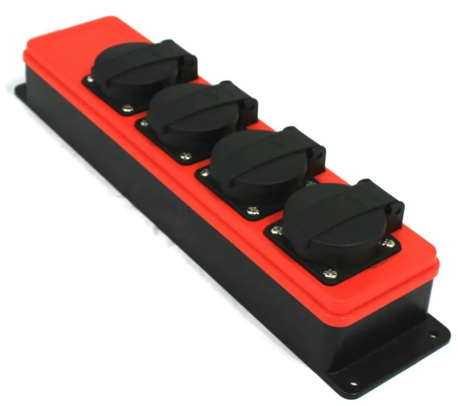 QwattPRO 2014007 SocketMaster Bloc de distribution sans câble + USB - IP44