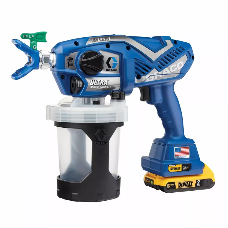 Graco 17M366 Ultra Airless Handheld pistolet à peinture sans fil incluant 2x batterie 2,0Ah
