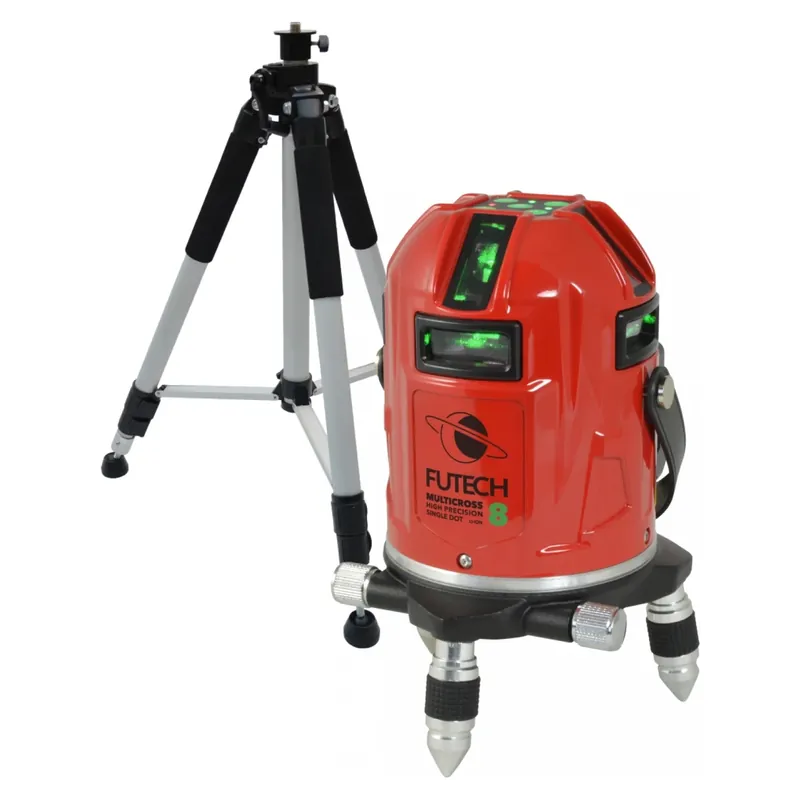 FUTECH Multicross 8 HPSD Kit laser croisé avec trépied - dans un coffret - vert - 50 m - 8 lignes