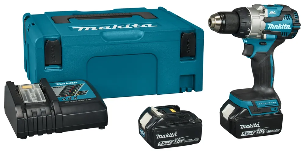 Makita DDF489RTJ Ensemble de Perceuse Visseuse 73Nm 18V Accu dans Mbox