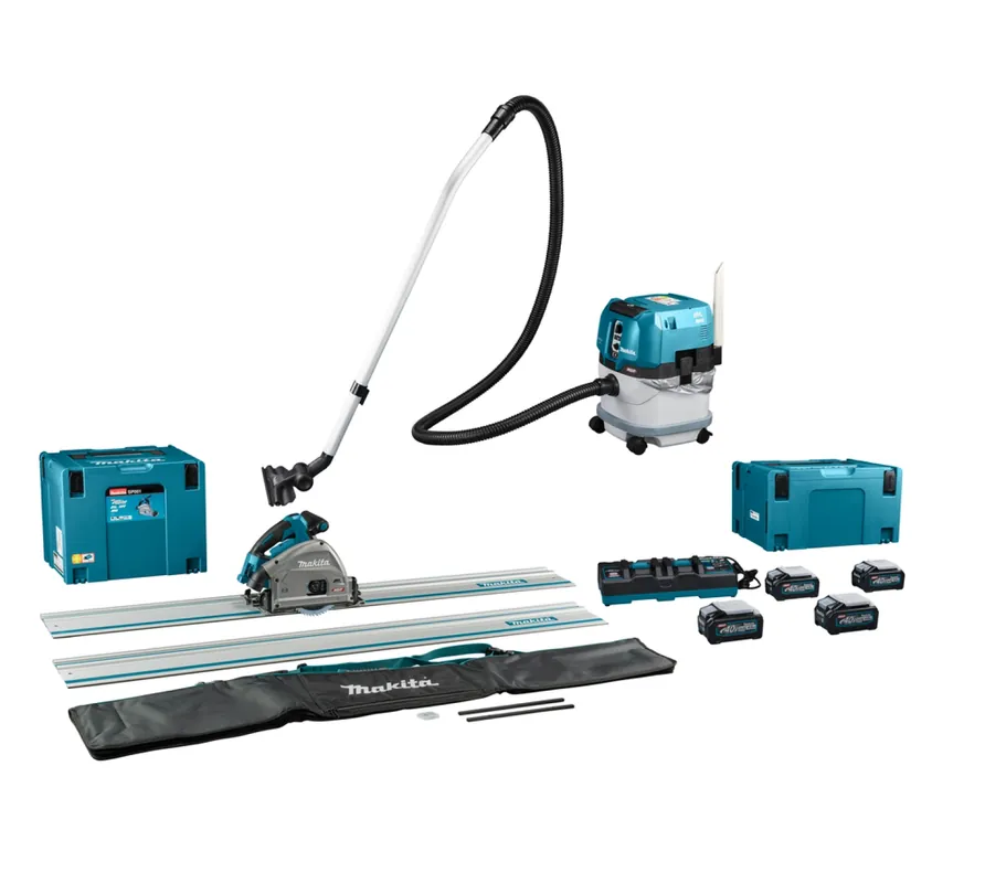 Makita VC008GL201 XGT 40 V Max Li-Ion Kit aspirateur dorsal (2 x 8, Ah batterie) en boîte