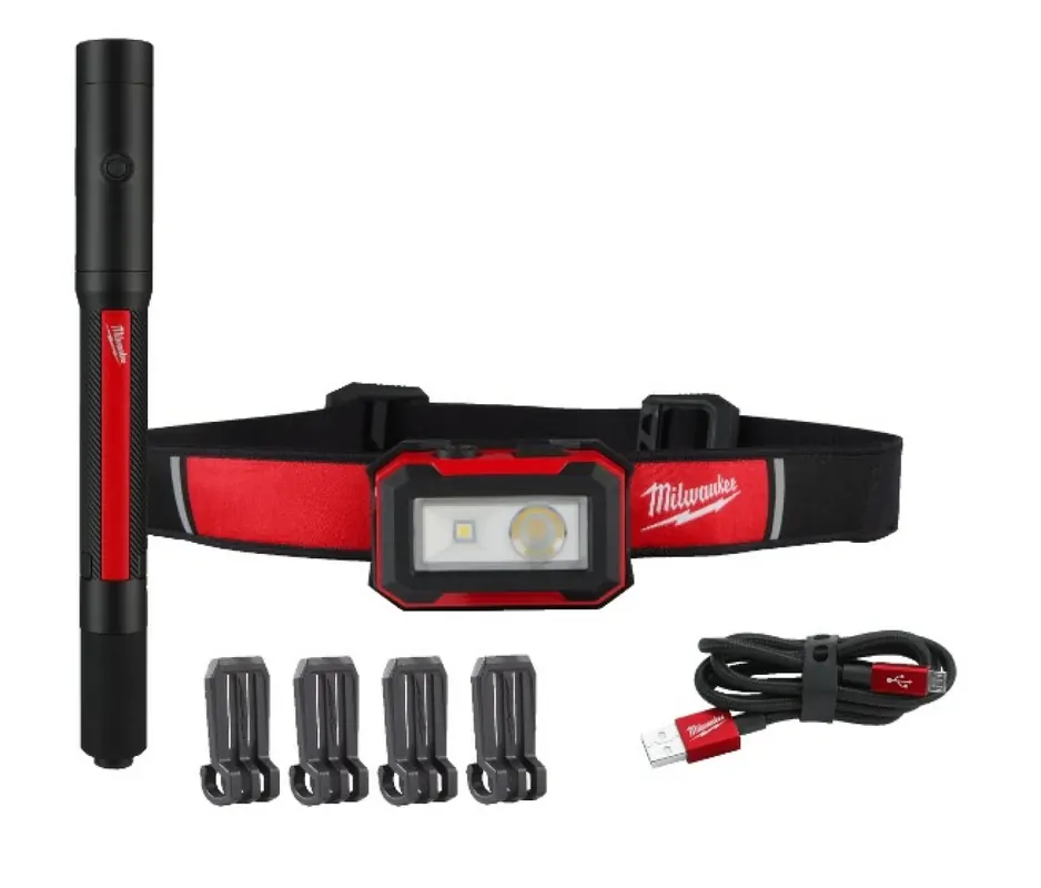 Milwaukee IR HL450PL250 Pack Lampe de Tête - 450Lm + 250 Lm