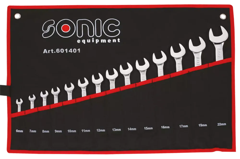 Sonic 601401 Jeu de clés à anneaux en coffret - 14 pièces