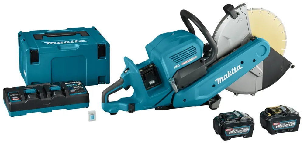 Makita CE002GT202X XGT 2x40V Max batterie Li-ion Ensemble de Meuleuses de porte (2x 5.0Ah) en Mbox - 355mm