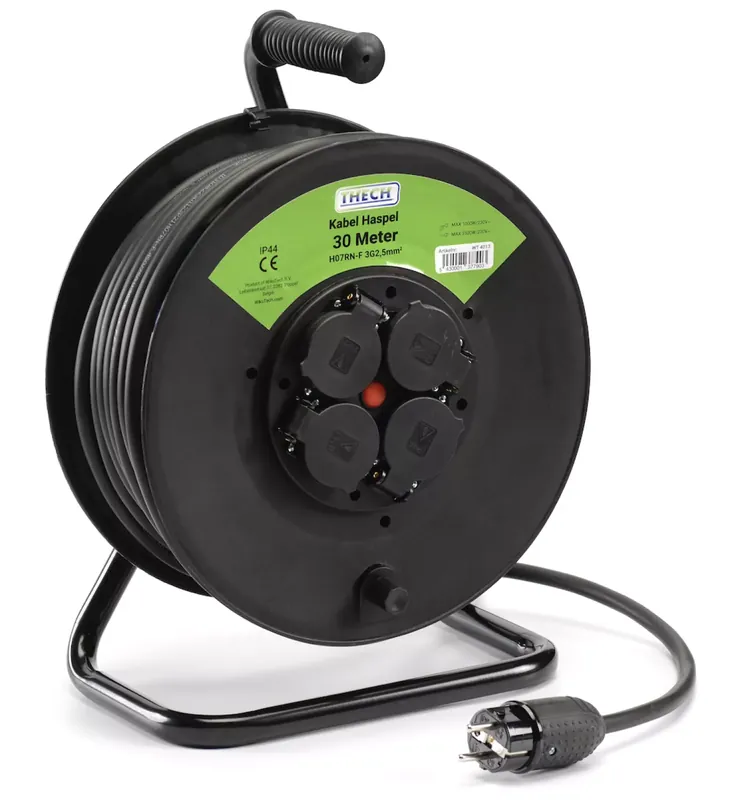 WikuTech WT 4013 - Bobine de câble professionnelle - 30m - H07RN-F 3G 2,5mm²