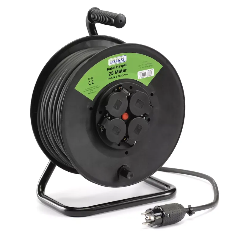 WikuTech WT 4011 - Bobine de câble professionnelle - 25m - H07RN-F 3G 1,5mm²