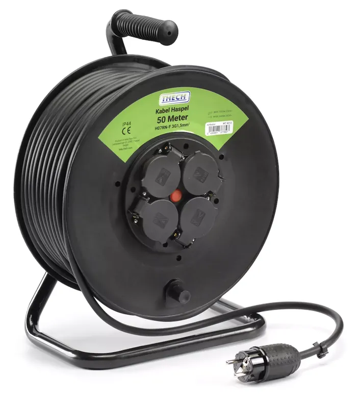 WikuTech WT 4012 - Bobine de câble professionnelle - 50m - H07RN-F 3G 1,5mm²