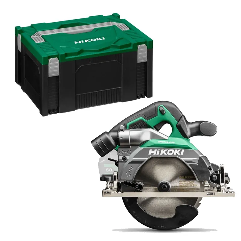 HiKOKI C1806DBWPZ Scie circulaire sans fil - 18 V - 165 mm avec 2 batteries 5,0 Ah et chargeur dans un coffret HSC IV