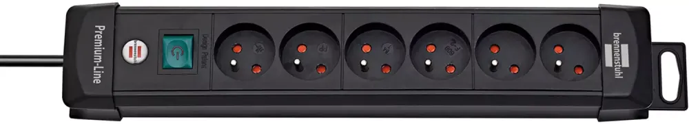 Brennenstuhl Premium-Line câble de rallonge 6 voies noir 3m H05VV-F 3G1,4