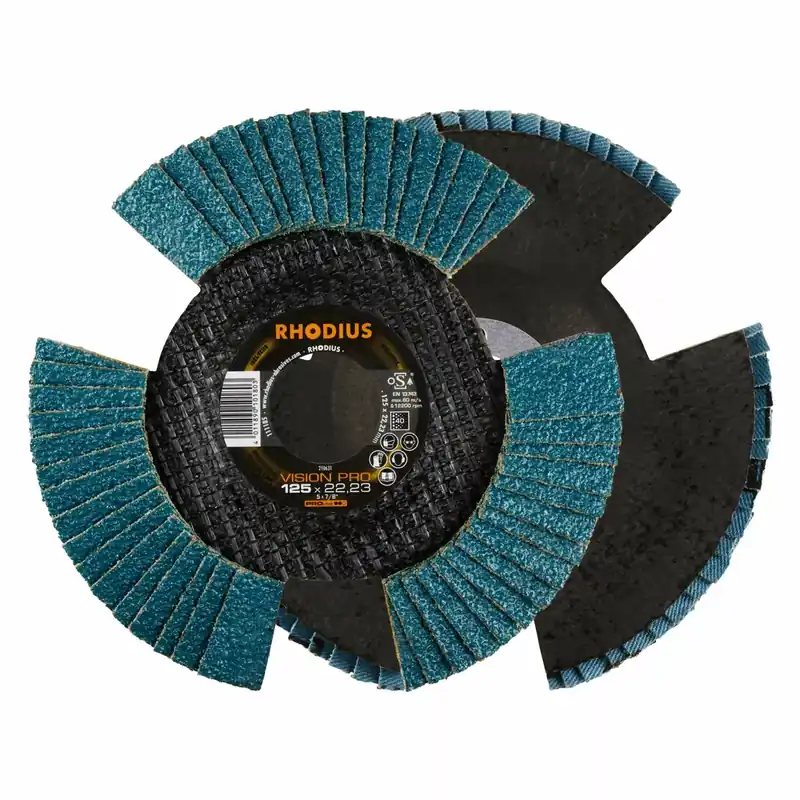 Rhodius 210631 Vision Pro PROline ll Disque à lamelles 125x22,23 (10 pièces) K40