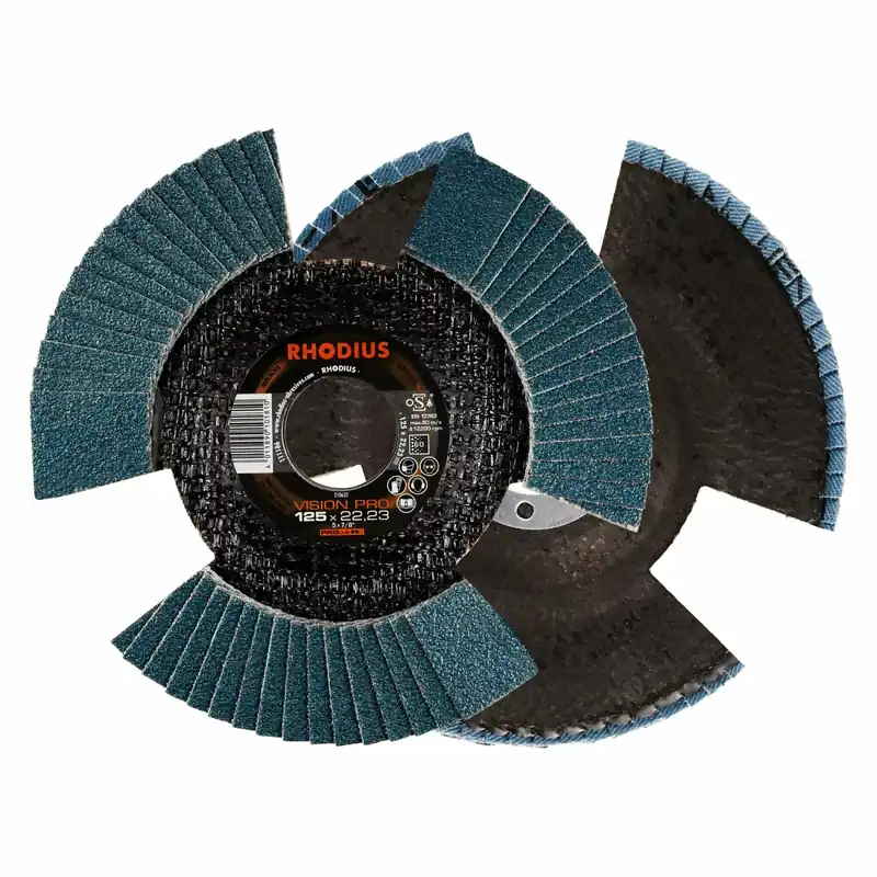 Rhodius 210632 Vision Pro PROline ll Disque à lamelles 125x22,23 (10 pcs) K60