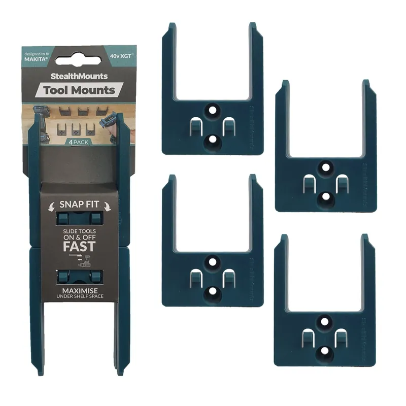 StealthMounts TM-MK40-BLU-4 Supports d‘outils pour Makita 40V XGT - Bleu - 4 pièces
